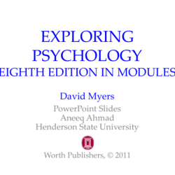 Exploring psychology 12th edition david myers