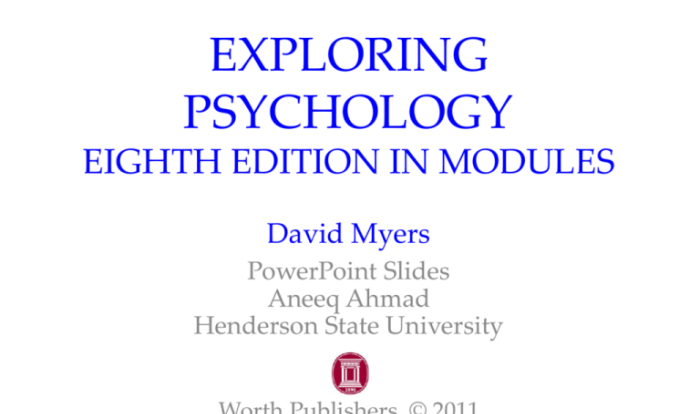 Exploring psychology 12th edition david myers